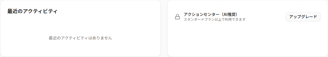最近のアクティビティ